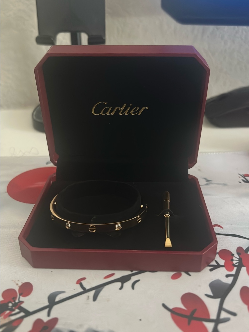 Cartier Gold Love Bracelet with Box and Screwdriver - Gold